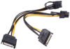 Picture of PULABO to 8Pin 6+2 Pci-E 15Pin Sata 8Pin6+2 Pci-E 15-Pin to 8 Pin Sata Adapter Cable Power Supply Cable Graphics Card Power Cord Power Splitter Cable Convenient