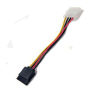 Picture of 4 Pin Power Supply Connector to 15 pin SATA Female Adapter Cable - 6 Inch