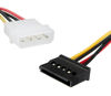 Picture of 4 Pin Power Supply Connector to 15 pin SATA Female Adapter Cable - 6 Inch