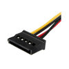 Picture of 4 Pin Power Supply Connector to 15 pin SATA Female Adapter Cable - 6 Inch