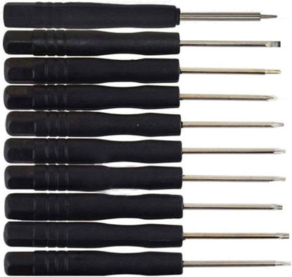 Picture of 10Pcs Aluminum Alloy Screwdriver Set Precision Small Leather Case Tools Phone Pc Laptop Repair Kits Exquisite Workmanship