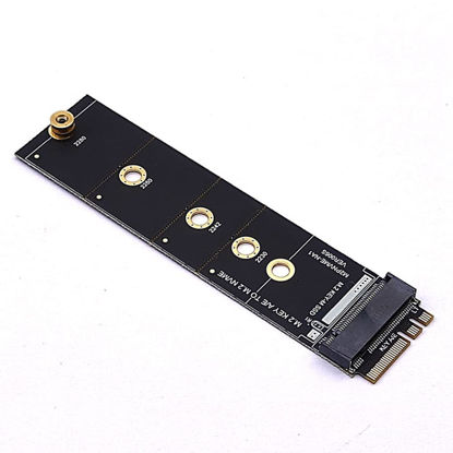 Picture of Kqcibz M.2 A+E Key Slot to M.2 NVME Adapter Card NGFF to Key-M Expansion Card NVMe PCI Express SSD Port Expansion Adapter, Black, 500306819