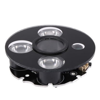 Picture of Kqcibz 3 Array IR led Spot Light Infrared 3X IR LED Board for CCTV Cameras Night Vision (53mm Diameter), black & white, 149244