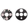 Picture of Kqcibz 3 Array IR led Spot Light Infrared 3X IR LED Board for CCTV Cameras Night Vision (53mm Diameter), black & white, 149244