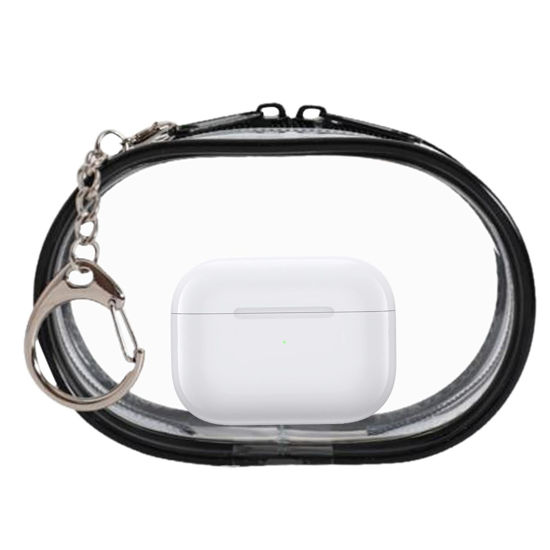 Picture of Transparent Mobile Phone Cable Case,Transparent PVC Storage Bag Cord Charger Organizer Box Waterproof with Keychain | Multifunctional Cable Keeper Cord Organizer for Home Travel
