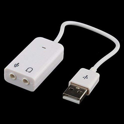 Picture of PULABO USB 2.0 Virtual 7.1 Channel Audio 3D Sound Card Adapter with Cable Cost-Effective Practical