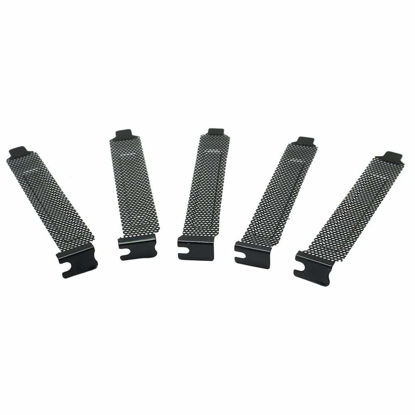 Picture of UKD PULABO Practical Design and Durable5 Pcs Black Perforated Case Expansion Slot Cover Bracket with Screws New Excellent Quality and Popular
