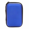 Picture of Hard Drive Case Portable Travel Waterproof Hard Disk Shell USB Protective Storage Shockproof Carry Case Small Bag for Passport Essential Memory Card Blue