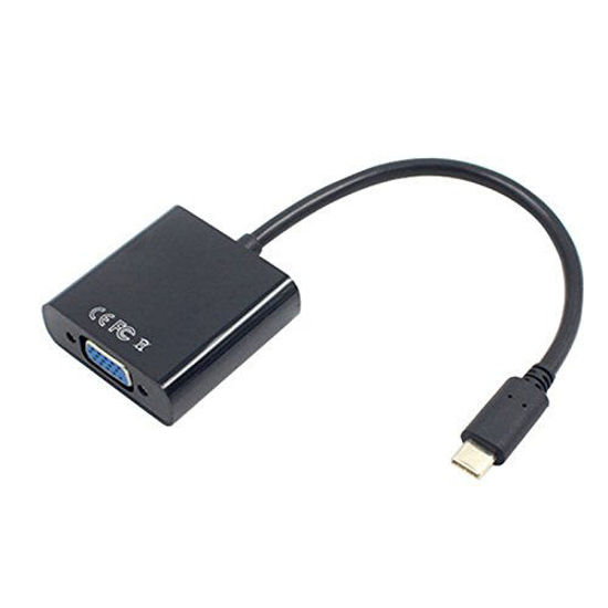 Picture of Srutueo USB-C USB3.1 Type C for Adapter Cable VGA Male to VGA Female Video Transfer Converter 1080P for 12 inch, black, 161818