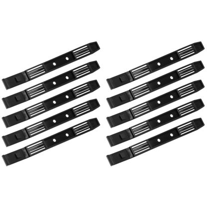 Picture of ziaoou 5 Pairs Hard Drive Rails Chassis Cage Accessories Drive Bay Slider Plastic Rails for 3.5 to 5.25 Hard Drive Tray, Black, 500089758