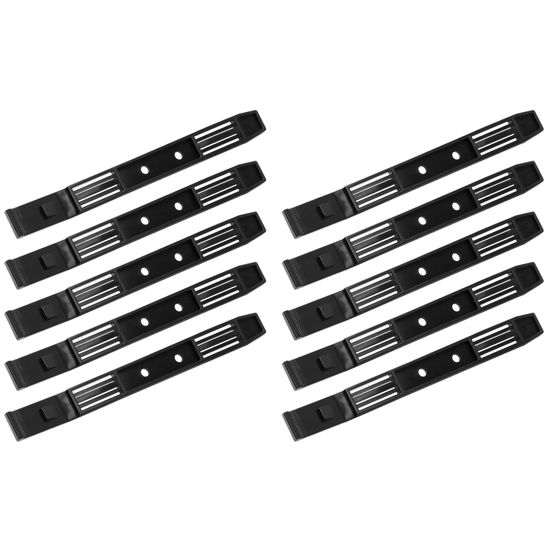 Picture of ziaoou 5 Pairs Hard Drive Rails Chassis Cage Accessories Drive Bay Slider Plastic Rails for 3.5 to 5.25 Hard Drive Tray, Black, 500089758