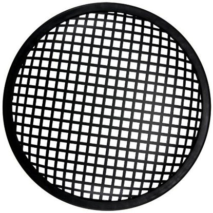 Picture of Parts Express 10" Waffle Style Black Steel Speaker Grill with Rubber Edge