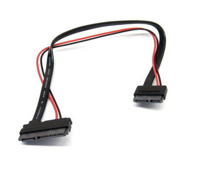 Picture of Efficient Connectivity: Slimline SATA Female to 22 Pin SATA Female Cable - Seamless Compatibility for Slimline Optical Drives