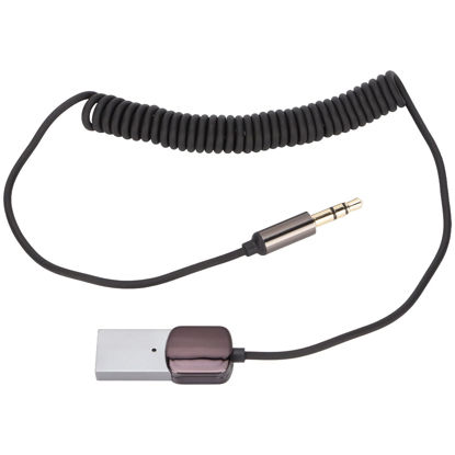 Picture of Car Bluetooth Aux Adapter,Bluetooth 5.0 Transmitter for Car 3.5mm Jack,HD Noise Cancelling Wireless Audio Music Transmitter, Built in Microphone,Hands Free