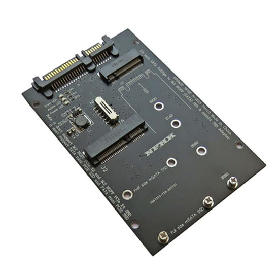 Picture of Beuiouer M.2 NGFF MSATA SSD to 2.5 Inch SATA 6.0Gbps 2 in 1 Adapter Converter Card Support PC Laptop Hard Disk Diagram, Black, 500155728