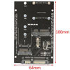 Picture of Beuiouer M.2 NGFF MSATA SSD to 2.5 Inch SATA 6.0Gbps 2 in 1 Adapter Converter Card Support PC Laptop Hard Disk Diagram, Black, 500155728