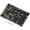 Picture of Beuiouer M.2 NGFF MSATA SSD to 2.5 Inch SATA 6.0Gbps 2 in 1 Adapter Converter Card Support PC Laptop Hard Disk Diagram, Black, 500155728