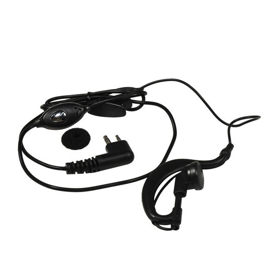 Picture of HQRP External Ear Loop 2-Pin Headset with Push-to-Talk Microphone Compatible with Motorola GTI, GTX, LTS-2000, VL-130, PMR-446, ECP-100, PR-400, Mag One BPR-40, EP-450, AU-1200, AV-1200