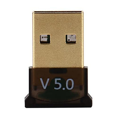 Picture of USB Bluetooth 5.0 Adapter Transmitter Bluetooth Receiver Audio Bluetooth Dongle Wireless USB Adapter for Computer Pc Laptop Nice and Practical