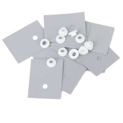 Picture of 10 pcs TO-220 Silicone Thermal Heatsink Pads +10pcs Insulator Pads W/Insulating Particles for LM78XX/LM317/TDAXX