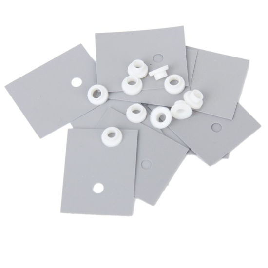 Picture of 10 pcs TO-220 Silicone Thermal Heatsink Pads +10pcs Insulator Pads W/Insulating Particles for LM78XX/LM317/TDAXX