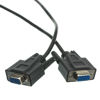Picture of CableWholesale 6 feet DB9 Female Serial Cable, DB9 Female to Female, UL rated, 9 Conductor, 1:1, Black, 9 Pin Serial Cable Female to Female, DB9 RS232 Female to Female Cable