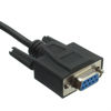 Picture of CableWholesale 6 feet DB9 Female Serial Cable, DB9 Female to Female, UL rated, 9 Conductor, 1:1, Black, 9 Pin Serial Cable Female to Female, DB9 RS232 Female to Female Cable