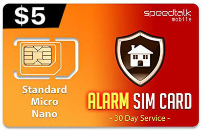 Picture of $5 GSM Alarm SIM Card | Home Security - Business Security Alarm System | No Contract- 30 Days Wireless Service 5G 4G LTE