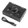 Picture of Luejnbogty 3.5mm Audio Switcher, 2 Input 1 Output/1 Input 2 Output Audio Splitter Switcher, Audio Switcher Box, One-Key Mute Button, black, 500051629