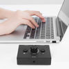 Picture of Luejnbogty 3.5mm Audio Switcher, 2 Input 1 Output/1 Input 2 Output Audio Splitter Switcher, Audio Switcher Box, One-Key Mute Button, black, 500051629