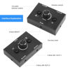 Picture of Luejnbogty 3.5mm Audio Switcher, 2 Input 1 Output/1 Input 2 Output Audio Splitter Switcher, Audio Switcher Box, One-Key Mute Button, black, 500051629