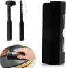 Picture of Generic 3Pcs Cleaning Kit For Vinyl Records, Vinyl Record Cleaner Kit With Soft Velvet Record Brush, Stylus Brush And Record Dust Cleaner (Black)