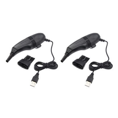 Picture of Nicfaky 2X Mini USB Vacuum Keyboard DUST Cleaner for Laptop PC Computer - Family Office PC Keybard Cleaner Tool-Black