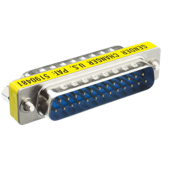 Picture of Serial Mini Gender Changer/Coupler, DB25 Male to DB25 Male