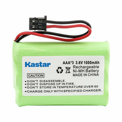 Picture of Kastar Ni-MH Battery 3.6V 1000mAh Replacement for Uniden BT-1001 BT1001 BT-1004 BT1004 BT-909 BT909 BBTY0483001 BBTY0507001 BBTY0566001 BBTY0616001, Panasonic P-P102 PP102 TYPE 22, GP GP60AAAH3BMS