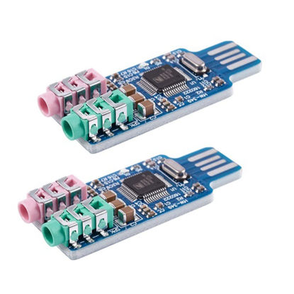 Picture of ALOEU 2Pcs Free Driver USB Sound Card CM108 USB Sound Card Chip Blue, 500203734