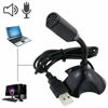Picture of SAYESON USB Computer Microphone, Small Computer Microphone, Plug-and-Play Desktop Notebook PC Laptop Mini Microphone(3 Feet USB Cable) with Adjustable Stand Compatible with Windows/Mac (Black)