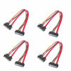 Picture of Comidox 30CM M/F 22P 7+15Pin Male to Female SATA Serial ATA Data Power Combo Extension Cable 4Pcs