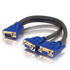 Picture of Legrand - C2G HD 15 Male to Female SXGA Monitor Cable, Black Y Monitor Cables, 1 Foot VGA Y-Cable, 1 Count, C2G 29610