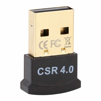 Picture of Mini USB Bluetooth 4.0 Adapter for PC, Wireless Bluetooth Adapter BT Receiver Transmission Supports Multiple Languages Plug and Play for Windows 7/8/10/Vista/XP/2000/98/Me, etc