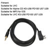 Picture of Acouto Car Bluetooth Aux Cable 3.5mm Jack Aux‑in Audio Adapter Cable for Alpine CD KS‑U58 PD100 U57 U29 for MP3