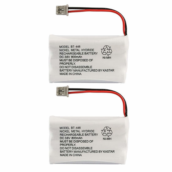 Picture of Uniden BBTY0504101 Model BT446 Nickel Metal Hydride Rechargeable Cordless Phone Batteries (Pack of 2) for use with T94 Series, TWX977 and WXI977 Cordless Phones