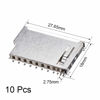 Picture of uxcell SD Memory Card Socket Short Body 11 Pin PCB Mount Connector 10pcs