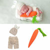 Picture of Cute Newborn Baby Photography Props Infant Boy Girl 1st Birthday Cake Smash Easter Bunny Outfits Handmade Crochet Knitted Rabbit Photo Shoot Costume Beanie Hat Diaper Cover Accessory Shorts + Cap