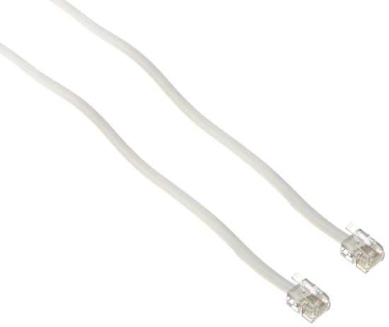 Picture of Trisonic Telephone Extension Cord Phone Cable Foot, 50ft, White