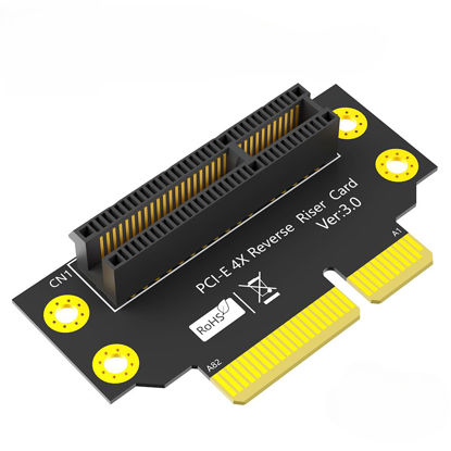 Picture of PCI-e 4X 3.0 90 Degree Reverse Male to Female Riser Card for 1U Server Height 32mm (Installation Direction Towards CPU)