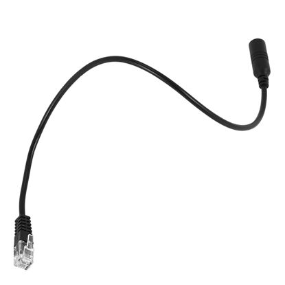 Picture of Yuly 3.5mm Phone Headset to RJ9 Adapter Cable 3.5mm Plug to Female RJ9 Cable Call Centers Adapter Cable Auxiliary Wire Phone Adapter, Black