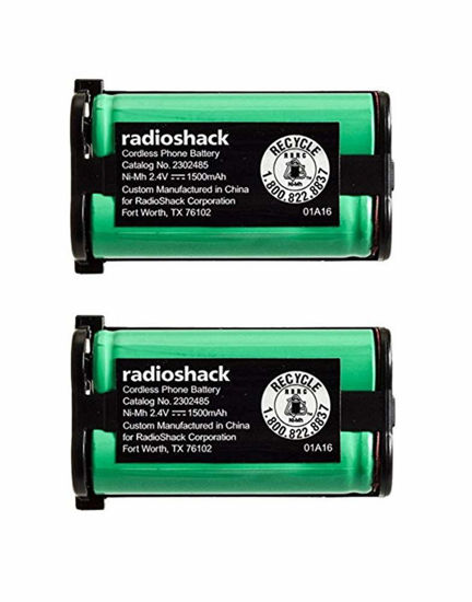 Picture of Twin Pack RadioShack 2302485 Cordless Phone Battery for Panasonic KX-TG2208, KX-TG2214, KX-TG2216, KX-TG2224, KX-TG2226, KX-TG2235, KX-TG2238, KX-TG2248, KX-TG2258
