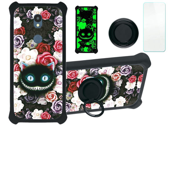 Picture of jioeuinly Case for Sharp Rouvo V Case Compatible with Sharp Rouvo V Phone Case Cover [with Tempered Glass Screen Protector][Hard PC + Soft Silicone][Luminous Effect] YGH-LZM