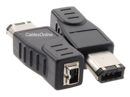 Picture of CablesOnline 6-Pin Male to 4-Pin Female IEEE-1394a Firewire Adapter, AD-FW1
